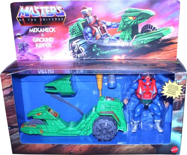 Masters of the Universe Origins Actionfigur mit Fahrzeug Mekaneck & Ground Ripper 14 cm von Mattel